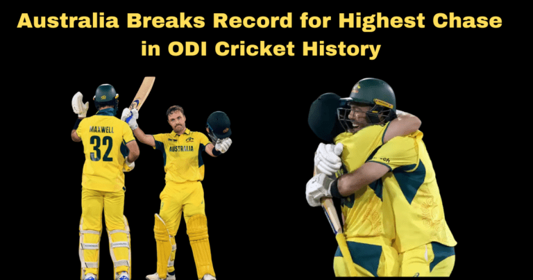 Australia Breaks Record for Highest Chase in ODI Cricket History