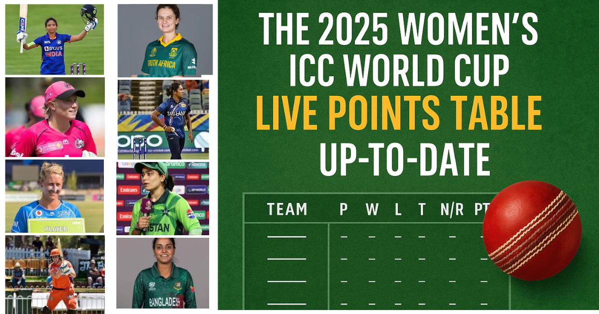 The 2025 Womens ICC World Cup Live Points Table: Up-to-Date