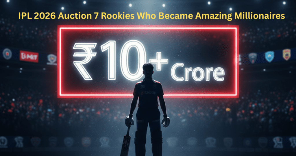 IPL 2026 Auction 7 Rookies Who Became Amazing Millionaires